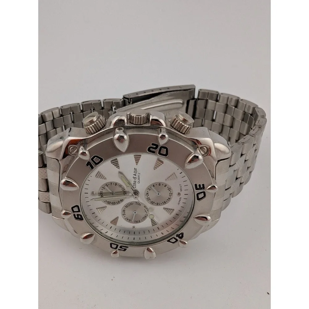 Cote D'Azur Watch Men 44mm Case Rotating Bezel 8